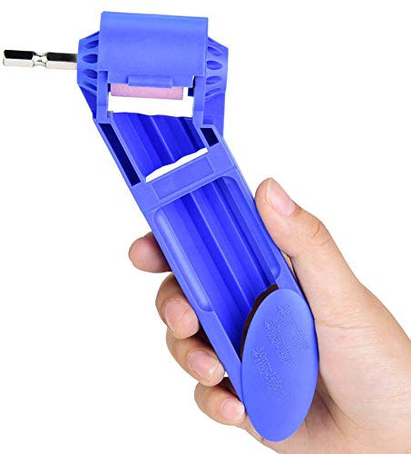 1 pièces bleu corindon spécialisé affûteur de forets avec tournevis électrique clé de forage pour affûter les forets hélicoïdaux