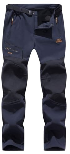 BenBoy Herren Wanderhose Wasserdicht Softshellhose Skihose Outdoorhose | Winddicht Warm Gefüttert Snowboardhose Winter Trekkinghose