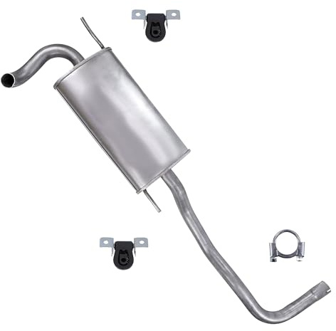 ATEC Germany Silenciador de escape 1x Silenciador trasero, 2x parachoques,
