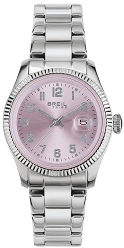 Breil, Collezione Classic Elegance, Orologio Donna Solo Tempo, Quadrante con Finitura Sunray e Lunetta Zigrinata, Bracciale a Tre Maglie, Movimento al Quarzo, Pratica Chiusura Déployante