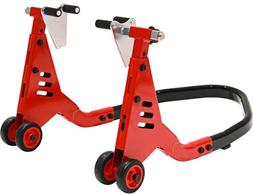 Black Pro Range B5396 Oval Tube Front Motorcycle Paddock Stand