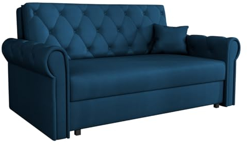 Mirjan24 Sofa Viva Roma III mit Schlaffunktion, 3 Sitzer Polstersofa mit Bettkasten inkl. Kissen, Schlafsofa, Bettsofa, Sofagarnitur, Farbauswahl, Wohnlandschaft (Kronos 09)