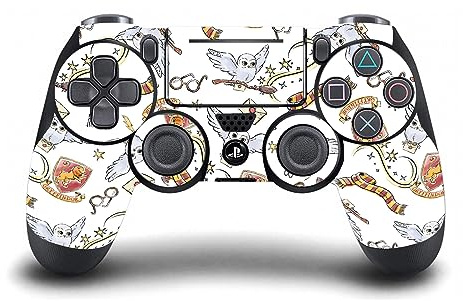 Head Case Designs Officially Licensed Harry Potter Hedwig Owl Pattern Graphics Vinyl Sticker Gaming Skin Decal Cover Compatible With Sony PlayStation 4 PS4 DualShock 4 Controller