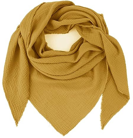 Glamexx24 Damenschal Musselin Dreieck Schal, XXL Schal verschiedenen Farben Halstuch Winterschal aus Baumwolle Hergestellt in Italien