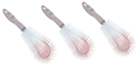 BCOATH 3pcs Long Handle Bottle Cleaning Brush Hard Bristles for Water Bottle Dishwasher Safe Easy to Store