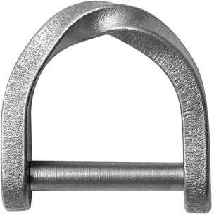 Titanium Key Ring,Titanium D Ring,D-Shape Keychain,Key Ring for Car,Key Ring with Screw Shackle,D Ring Key Shackle,Horseshoe Clasp for Car Keys,EDC Keychain Holder Accessories for Men Women (Gray)