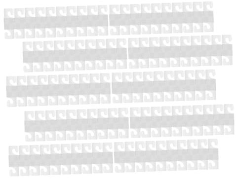 SOLUSTRE 100pièces Crochets Adhésifs Transparents Languettes De Suspension Plastique Crochets Auto-adhésifs Pour Maison Et Rangement