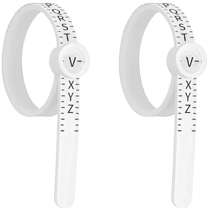 2 Pcs Ring Sizer Uk,Ring Sizer,Ring Measurement Tool,Ring Size Measurement Tool,Ring Size,Uk Ring Sizer,With Magnifying Glass Adjustable Ring Measurement Tool,Ring Measurement Tool,for Men And Women