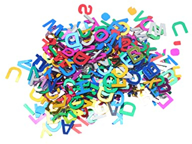 DECHOUS 10500 pezzi Confetti Alfabeto Colorati per Decorazioni Tavola Nozze Compleanni e Feste Decorazione Sparsa Glitter per Inviti e Regali
