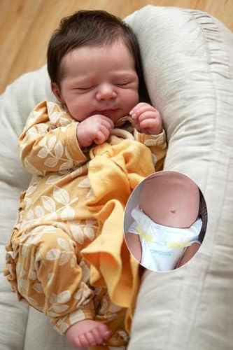 Zero pam Reborn Baby Lebensecht, Reborn Baby Mädchen, 48CM Reborns Puppen Lebensecht, Babypuppen Wie Echt, Rborns Puppe Mit Haaren