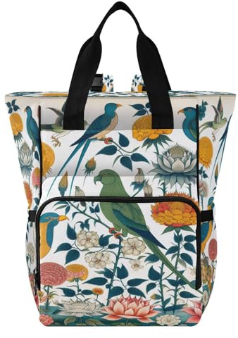 Ttgoth Sac à dos à langer imperméable avec porte-biberons isothermes, sac à dos de voyage multi-poches avec sangles de poussette pour maman et papa