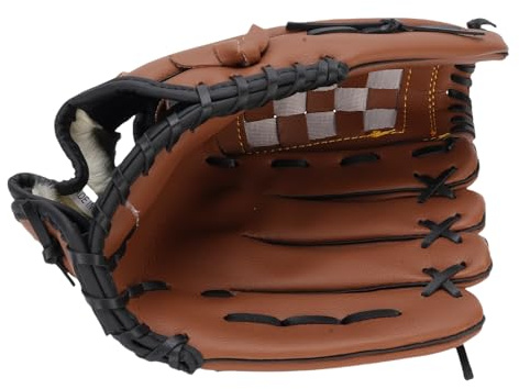 Pongnas Baseballhandske i Läder för Vuxen Ungdom – Andningsbar Premium Softbollträningshandske med Ergonomisk Passform i Handflatan, Förstorad Fångstficka och Förstärkta Dubbla Sömmar – 11,5 Till