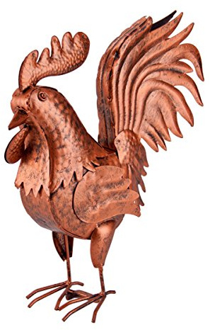 Westerholt GmbH, Konstantin, der Hahn Dachvogel Kupfer Look Vogel f. Zaun, Geländer, Dachrinne
