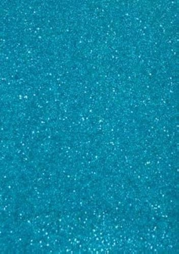 The ARK Craft Glitzer-Karton, A4, 250 g/m², weich, luxuriös, 5 Stück, Türkis