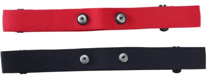 Rich Green Valley Heart Rate Monitor Replacement Strap, Adjustable Chest Band Compatible with Myzone MZ-3 & MZ-1 (2 Pack), Red Black, M