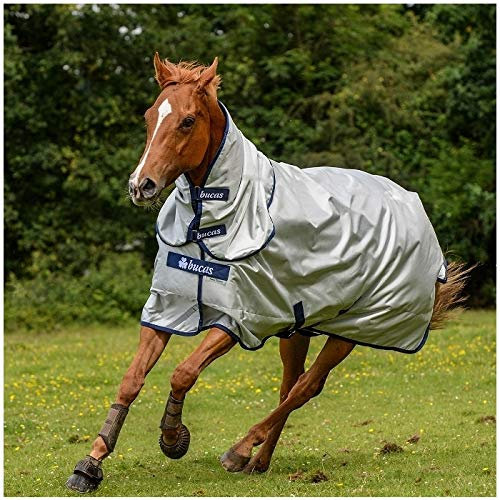 Bucas Regendecke Light Stay-Dry Power Turnout Silber 140cm + Hufkratzer Reiterladen24.de