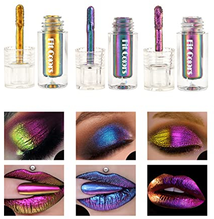 Domality Chamäleon Lidschatten Liquid Set, 3pcs Intensive Farbverschiebung Multichrom Lidschatten, Hochpigmentiert Metallisch lang Anhaltend Schnell Trocknend Kein Knitterndes Augen-Make-up