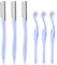 Face Razor Eyebrow Razors Face Shavers with Cover for Women 6PCS Dermaplaning Blades kit for Face Eyebrow Shaper Tool Hair Trimmer Facial Razors for Women - Blue