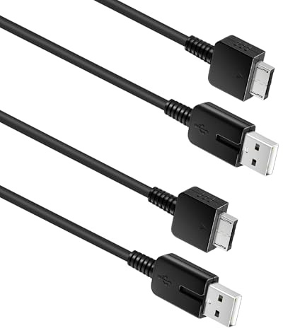 Mcbazel 2 Stück USB-Ladekabel Datenübertragungskabel für Sony Playstation Vita, PSVita 1000, 1.2 M