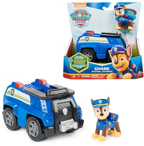Paw Patrol Patrulla Canina - Coche Policía Y Figura Chase - Patrulla Canina Juguetes - Juguetes Niños 3 Años + - Regalo Niño 3 Años