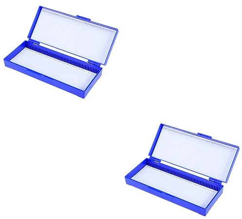 SOLUSTRE 2stücke Mikroskop Objektträger Aufbewahrungsbox Für Glasobjektträger Praktische Bio Slice Box Mit Nummerierten Positionen Für Sichere Lagerung Leicht Zu Reinigen Und