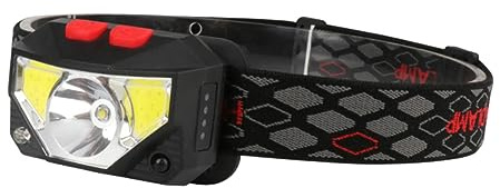 Uonlytech USB Aufladbare Kleiner Lauflicht Stirnlampe mit Rotem Licht Sicherheitswarnleuchte aus Kunststoff für Nachtjagd und Radfahren