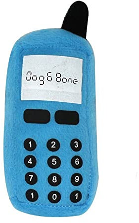 Mobile Phone Shape Pet Sound Toy, Plush Dog Chew Toy, Outdoor Play Tooth Cleaning Chew Training Toy, Dog Throw Toys(Blue)