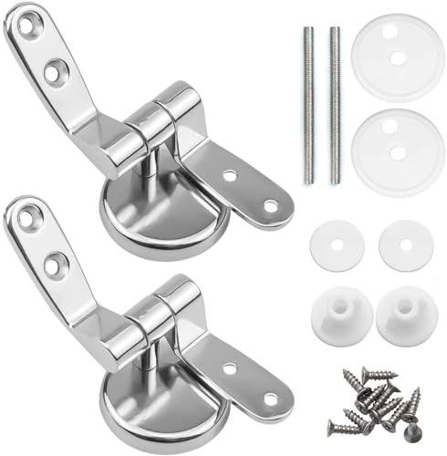 Bisagras Asientos de Inodoro Kit de Bisagras Tapa WC Se Utiliza para Instalar Partes Fijas del Asiento del Inodoro