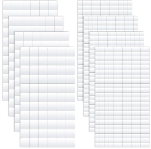 Lusofie 1320 Pièces Tampons Adhésifs 3D Carrés Double Face Tampons Adhésifs 6/12 mm Points Adhésifs en Mousse Blanche Colle Photo pour Fête Décoration de la Maison DIY