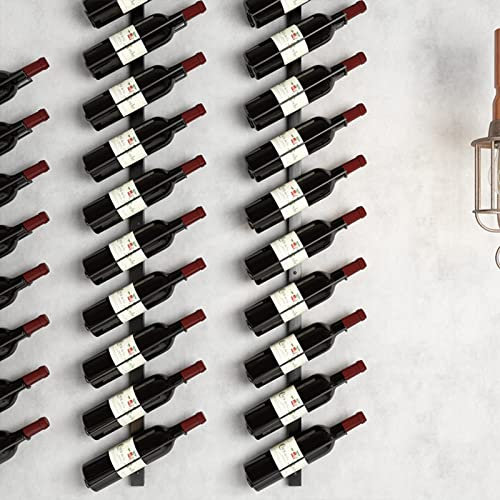casier à vin,Casier à vin Étagère de rangement en fer forgé Présentoirs à bouteilles de vin 25 cm 50 cm 75 cm 100 cm 125 cm Étagères de décoration murales pour la maison Bar Cave à vin Cuisi