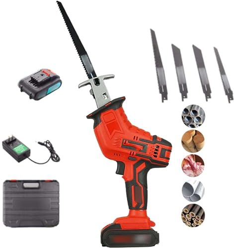 MAYFABD Sierra Eléctrica para Huesos 24V Sierra Carnicero para Cortar Huesos Jamon Congelar Carne Multifunción Sierra con Batería y Cuchilla Cargador Rápido para Costillas Manitas