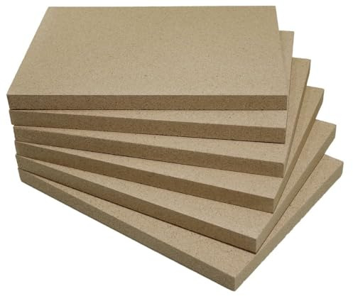 Piastra in vermiculite SENDEO, spessore 20 mm, 400 x 300 mm, 7 pezzi