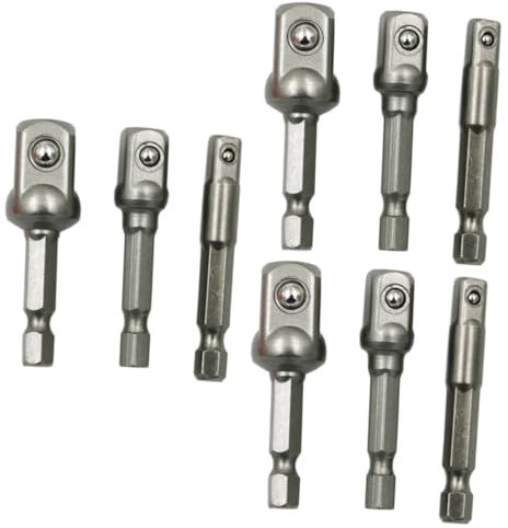 PHENOFICE 9stücke Teiliges Socket Adapter Set Hochwertige Stecknussverlängerungen Für Akku-schrauber Bohrmaschinen Mit Kugelrastung Für Sicheren Halt