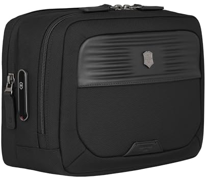 Victorinox Mythic Toiletry Bag, Neceser, Bolsa de Aseo con Compartimento Impermeable, Accesorio de Viaje, Mujer/Hombre, Negro