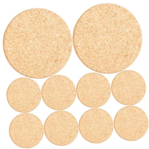 PAMINGONO 10pezzi Tappetini Sughero per Vasi Fiori Rondelle Assorbenti per Piante Sottobicchieri Impermeabili per Giardinaggio e Decorazione Interna Ømm per Balcone e Giardino