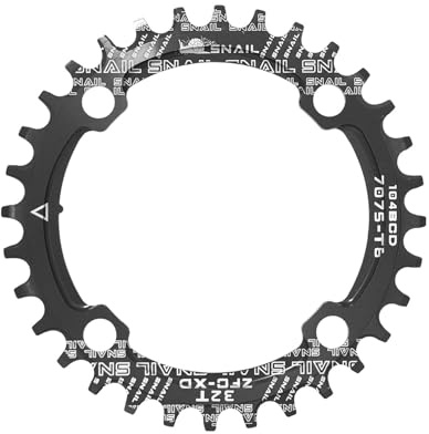 ENGWE MTB Plateau de vélo 104BCD étroit et Large, 32T, 34T, 36T, 38T, Rond, Ovale, en Aluminium, Convient aux chaînes de 8, 9, 10, 11 Vitesses
