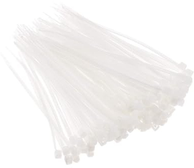 TA-VIGOR 300Pcs Nylon Cable Ties White, 80mm x 1.8mm Heavy Duty Secure Self-Locking Plastic Wire Zip Ties Wraps for Cable Management, Home, Garden, Office and DIY