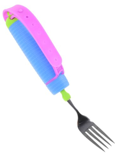 VALICLUD Fourchette Anti-éclaboussures Portable Adaptative Avec Manchette Pour Personnes Handicapées Et Âgées