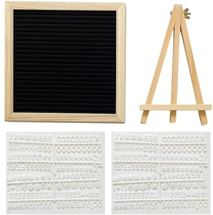 Letter Board - Tablero de letras intercambiables, con 340 letras, caballete para anuncios de bebé, cocina, decoración de oficina