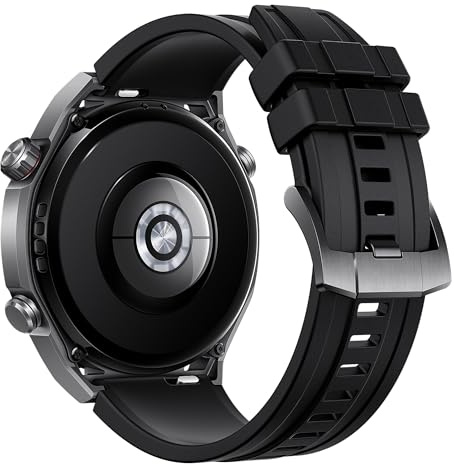 22mm Watch Strap Fluororubber Compatible with Huawei Watch GT 6 Pro GT6 GT5 GT4 46mm Quick Release Straps for GTR 4,Bip 6, Venu 2/3/4 45mm,Vivoactive 4 Sport FKM Rubber Band