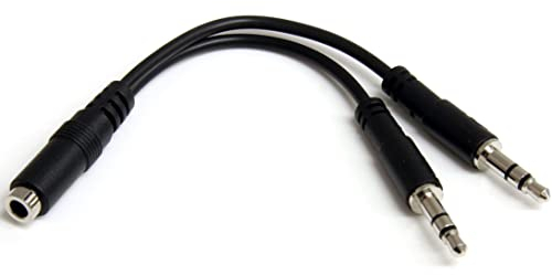 StarTech.com 3.5mm 4-Pin to 2x 3-Pin 3.5mm Headset Splitter