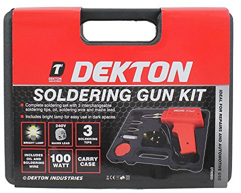 DEKTON DT60935 Soldering Gun Kit, Black/Red