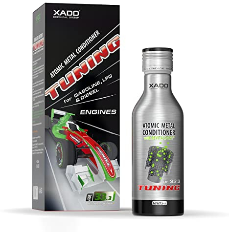 XADO Ajuste del aditivo de aceite de motor para reparación y protección contra desgaste - Acondicionador de metal atómico Aditivo de aceite de motor, 225 ml