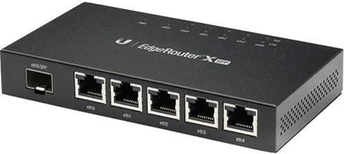 Ubiquiti Networks ER-X-SFP Ethernet/LAN Noir Routeur connecté - Routeurs connectés (10,100,1000 Mbit/s, Ethernet (RJ-45), Noir)