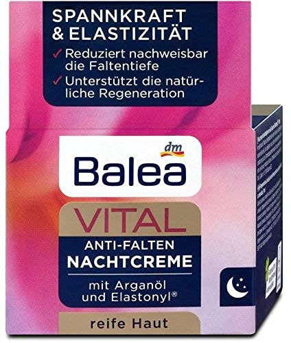 Balea Vital Anti-Falten Nachtcreme, 3er Pack (3 x 50 g)
