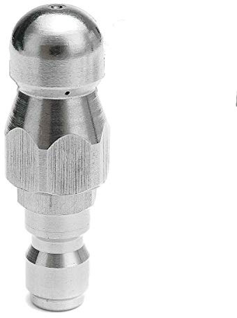 SENRISE Reinigungsdüse für Hochdruckreiniger-Düse, zum Auspressen von Abwasserrohren (6,35 mm 1 vorne 6 hinten).