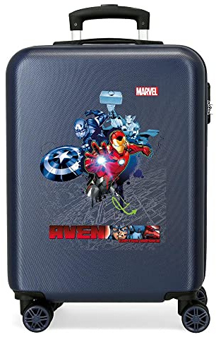 Marvel Avengers Armour Up, Maleta De Cabina Rígida 55cm Niños, Azul (Blue), Media
