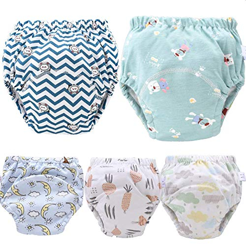 Fanny 5er Baby Trainerhosen Höschen Töpfchentraining Unterwäsche Lernwindel Windeln Windelhose zum Toilettentraining Töpfchentraining Bis 4 Jahre (A, 12-18Monat)