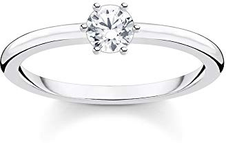 THOMAS SABO Ring weißer Stein silber 925 Sterling Silber TR2313-051-14