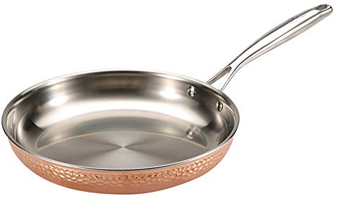 Bergner BGIC-3660 Infinity Chefs De Lux 20 cm Copper Tri-Ply Fry Pan | Stainless Steel | Copper Hammer Finish